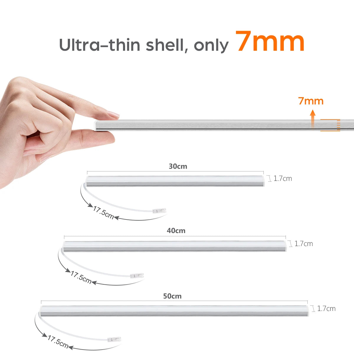 AIMENGTE 1-6Pcs Under Cabinet LED Light &ndash; Motion Sensor