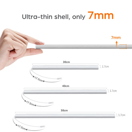 AIMENGTE 1-6Pcs Under Cabinet LED Light &ndash; Motion Sensor