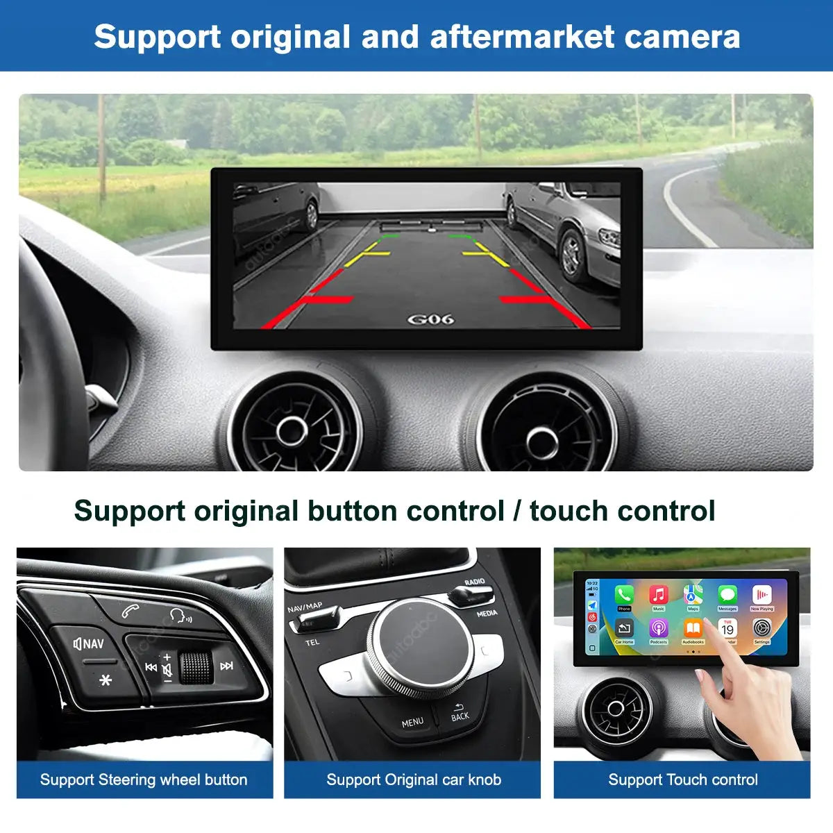Wireless CarPlay 12.3" Ultra-Thin Linux Touch Screen for Audi Q2L 2018-2022 HD Multimedia Display GPS Navigation Mirror Link BT by InterCyprus Trading Ltd