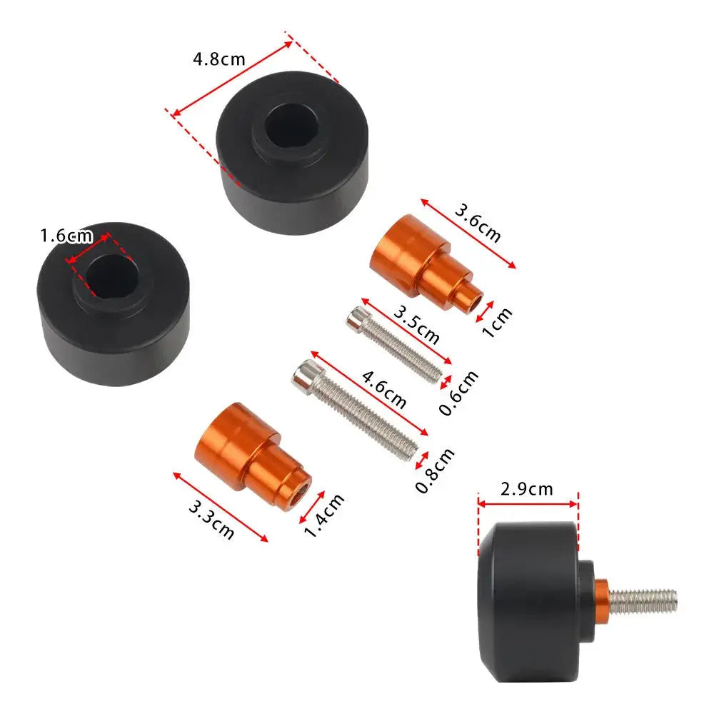 4Pcs Motorcycle Front&Rear Fork Wheels Frame Slider Crash Protector For KTM Duke RC 125 200 390 by InterCyprus Trading Ltd
