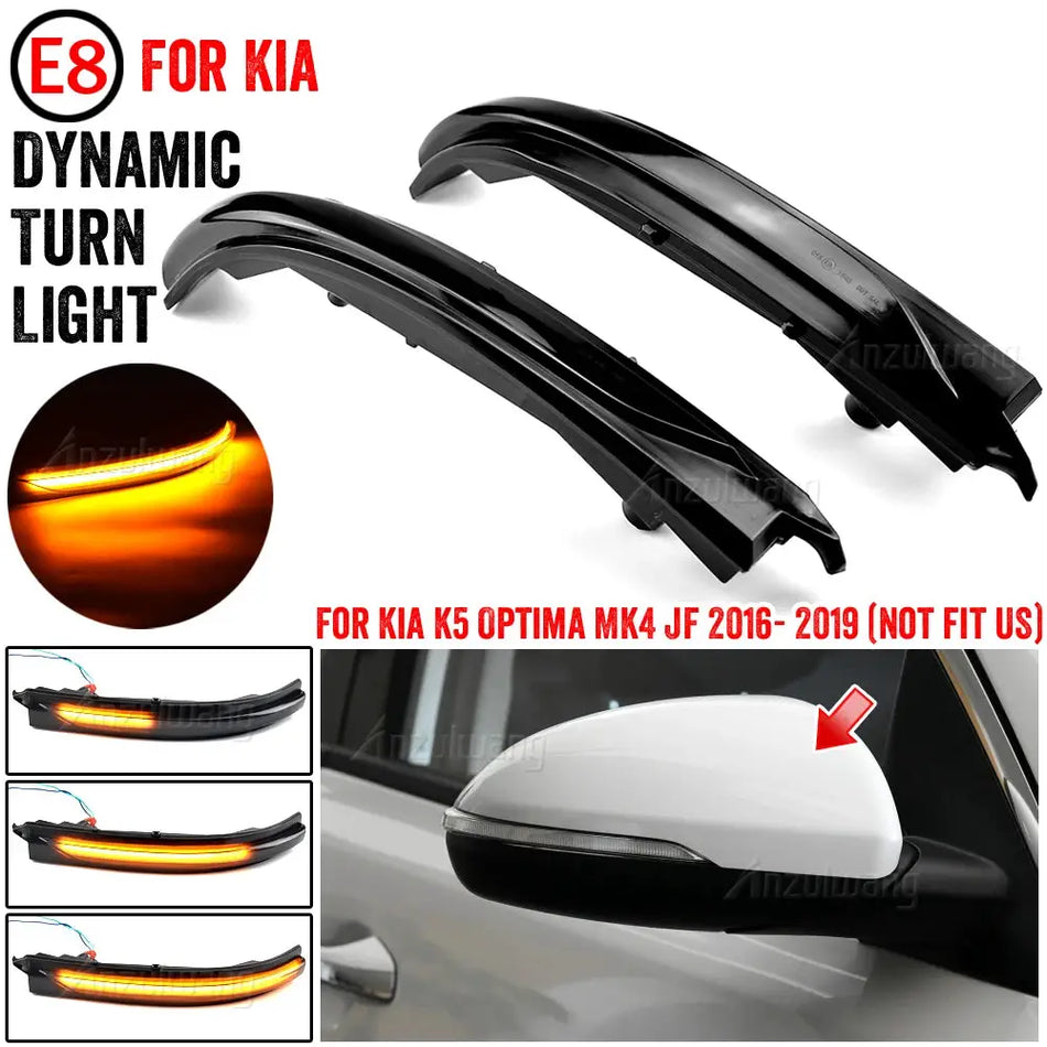Dynamic LED Side Mirror Turn Signals for Kia Optima K5 MK4 2016-2021 by InterCyprus Trading Ltd