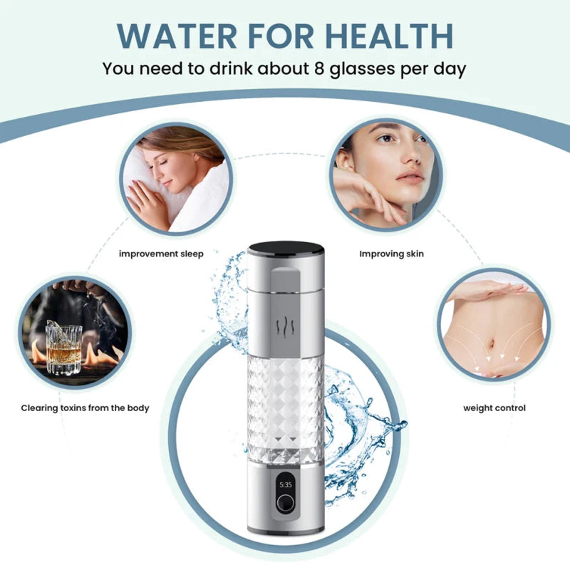 DRVODA Hydrogen Water Generator Bottle - PEM Purifier