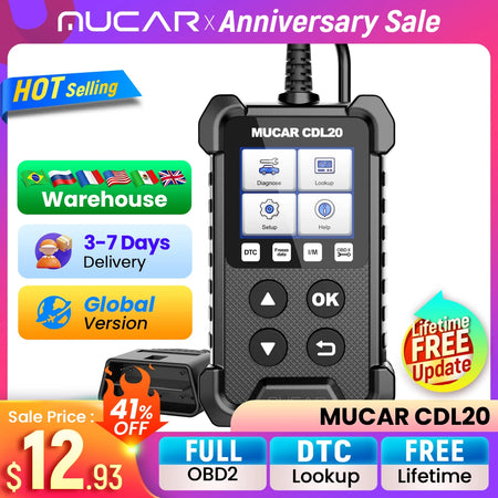 MUCAR CDL20 OBD2 Scanner - Full OBD2 Functions Free Updates