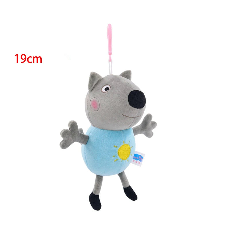 19cm Peppa Pig Peggy Buckle Stuffed Toys Genuine Quality Soft Fill George And Other Cartoon Animal Figure Dolls Christmas Gifts
