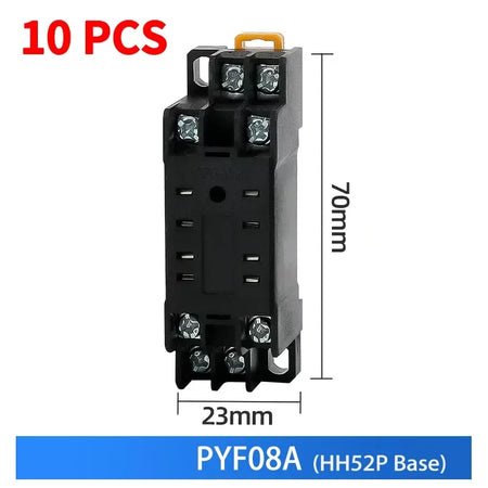 10PCS Miniature Control Relays &ndash; Versatile Compatibility for AC and DC Systems HH52P Basex10 / 24V