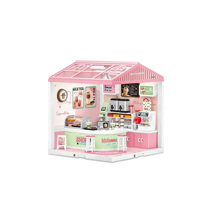 Miniature Doll House DIY Kit &ndash; Creative Room Decor And Fun Beverage shop