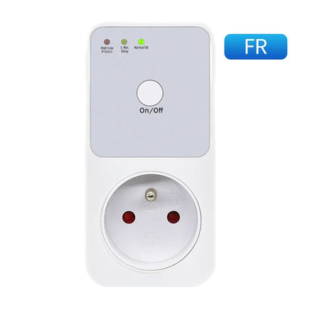 220V Digital Automatic Voltage Protector Socket - Auto Timer FR PLUG