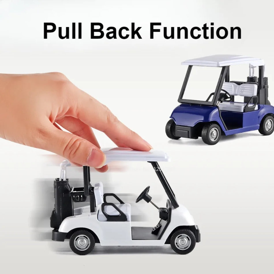 1:20 Scale Golf Cart Diecast Model Toy Car With Pull Back Alloy Body