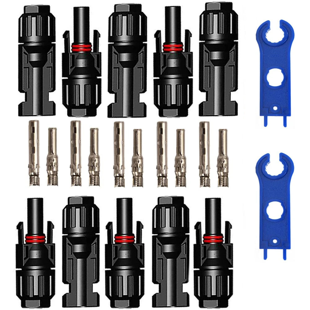 Waterproof Solar Connectors - 5 Pairs 10pcs-5pairs