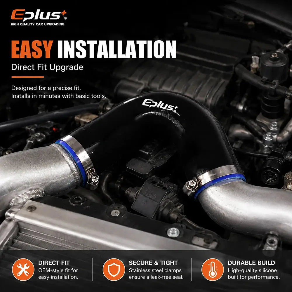 EPLUS Black 135° V-Shaped Silicone Hose 4-Ply Reinforced Universal Air Intake Turbo Intercooler Pipe Coupler by InterCyprus Trading Ltd