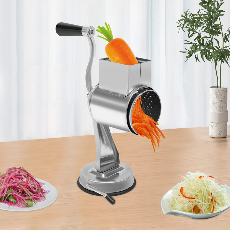 Multi Functional Cheese Grater Slicer Shredder 5 Drum Blades