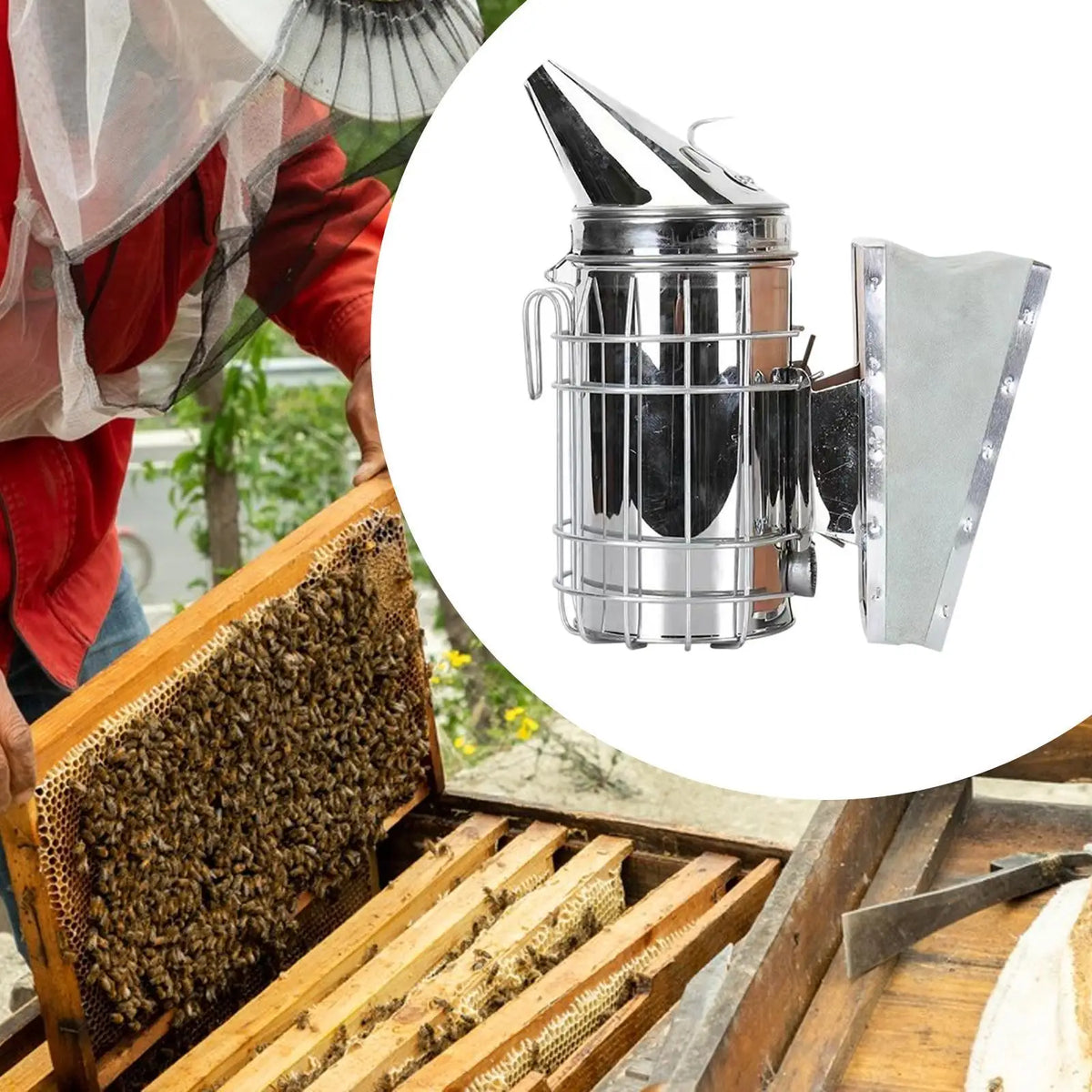 Bee Hive Smoker With Heat Shield &ndash; Sturdy Fogging Machine Default Title