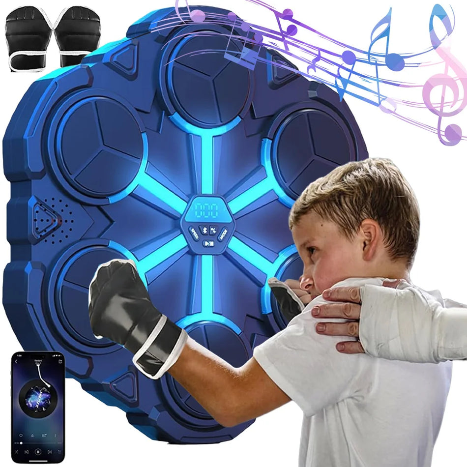 Wall Mounted Bluetooth Boxing Trainer With LED Display And Gloves
