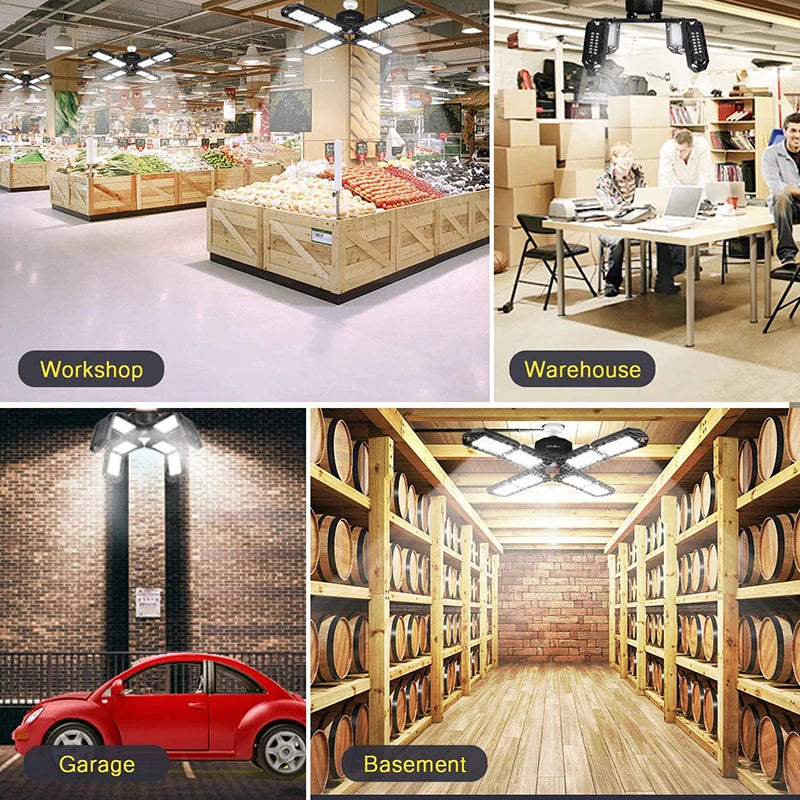 Powerful Garage LED Lamp &ndash; Bright 15000 Lumen Industrial Lighting