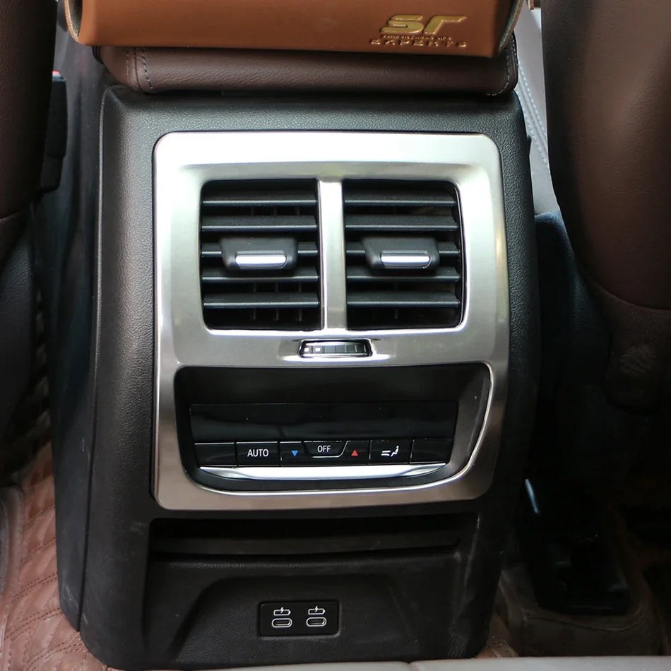 Крышка заднего вентиляционного отверстия кондиционера BMW X3 G01 с отделкой из нержавеющей стали