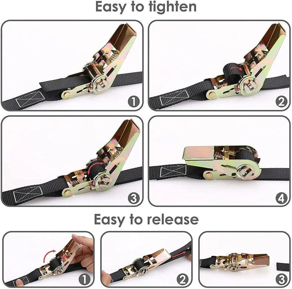 10 sztuk pasów ratunkowych z ratchet 6m x 25mm poliester