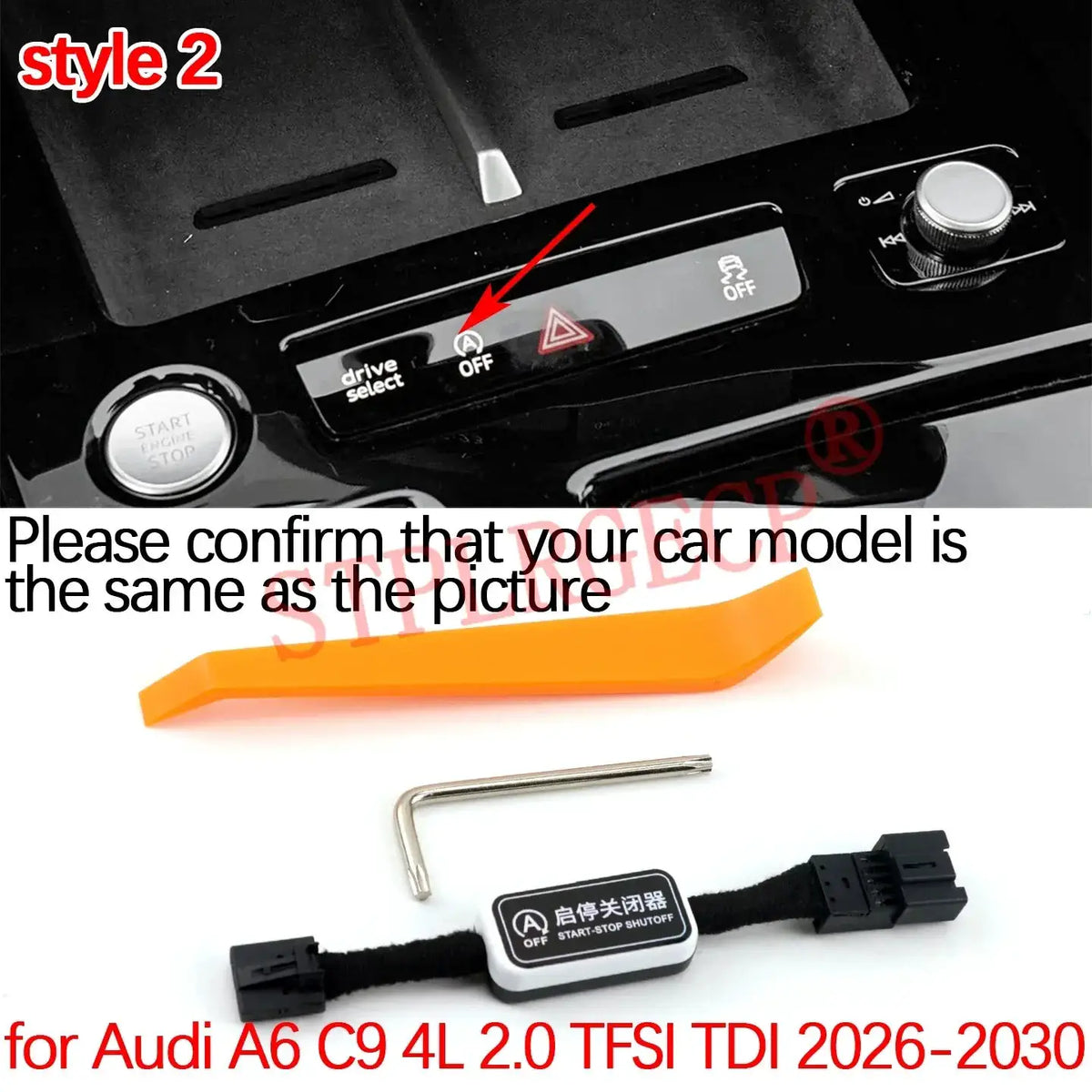 For Audi A5 B10 2024-2030 A6 C9 4L 2.0 TFSI TDI 2026-2030 Automatic Stop Start Engine System Off Cable Plug and Play Eliminator by InterCyprus Trading Ltd