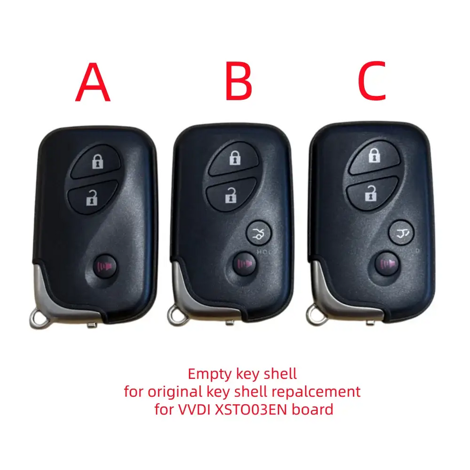 Car Key Shell 3/4 Buttons Smart Remote Key Fob Case For Lexus GS430 ES350 GS350 LX570 IS350 RX350 IS250 for VVDI XSTO03EN Board by InterCyprus Trading Ltd