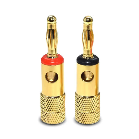 Gold-Plated 4mm Banana Plug Adapters &ndash; Low Resistance Audio 2pcs