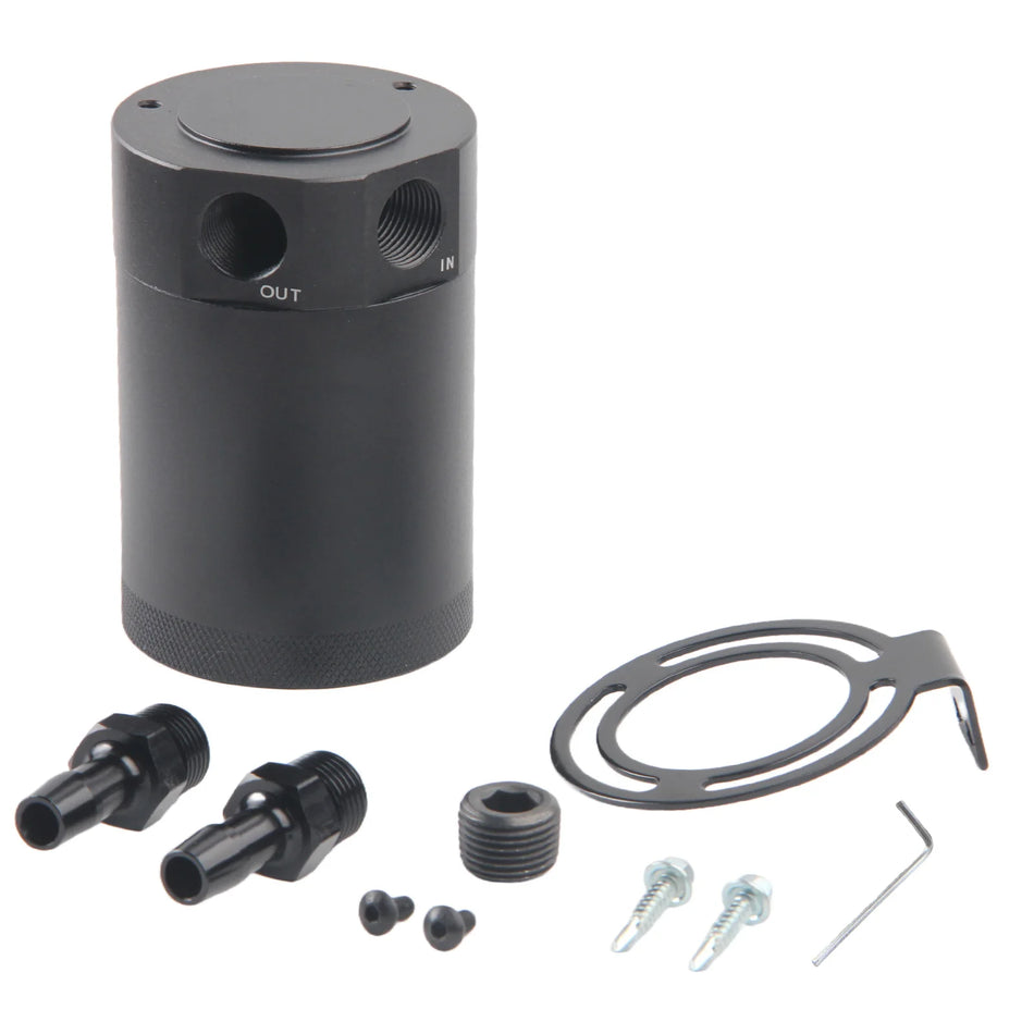 Récupérateur d'huile à double port en aluminium, universel 3/8 NPT, capacité de 180ml