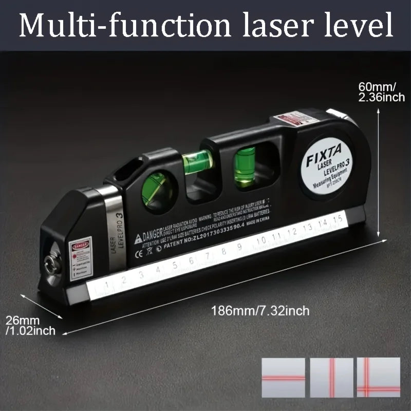 Multipurpose Laser Level Kit with 8FT Measuring Tape and Rulers