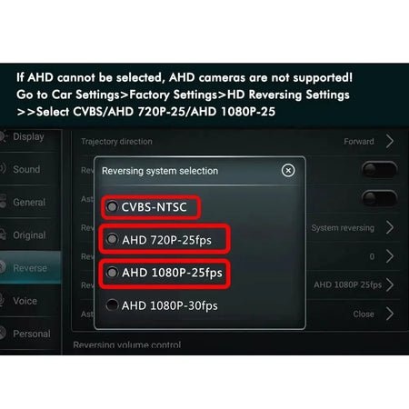 AHD 1080P Car Rear View Camera 180° Fisheye Lens 4 Control Wire Waterproof Night Vision Backup Reverse Camera Support CVBS 720P by InterCyprus Trading Ltd