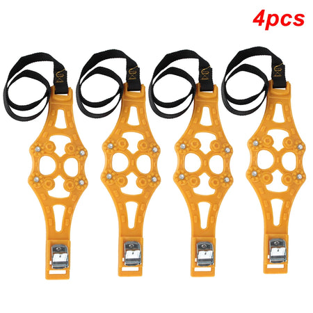 Car Snow Chains Anti-Skid Dual Buckle TPU &ndash; Strong Traction 4PCS YELLOW