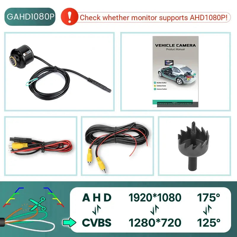 170° Wide Angle AHD 1080P Rear Backup Camera With Night Vision And Guidelines by InterCyprus Trading Ltd