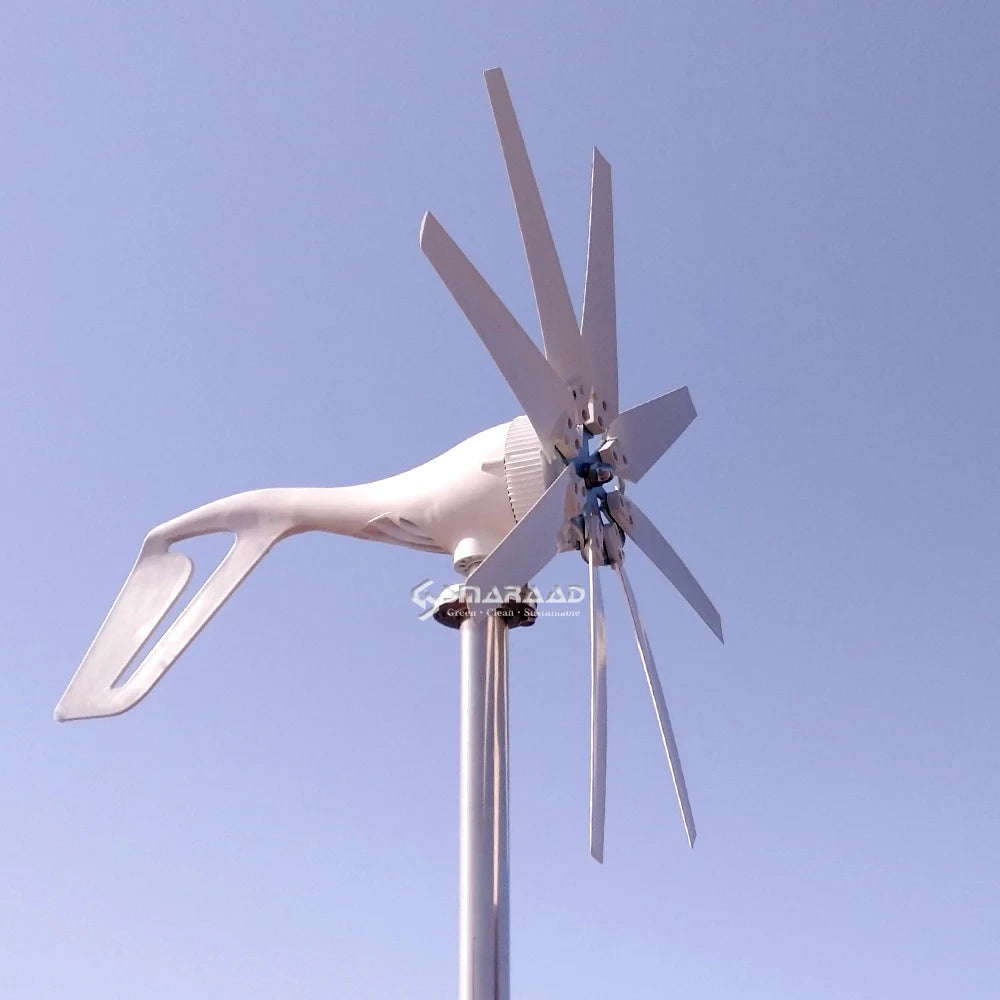 1000W Wind Turbine Generator with Solar Panel Power Supply Kit