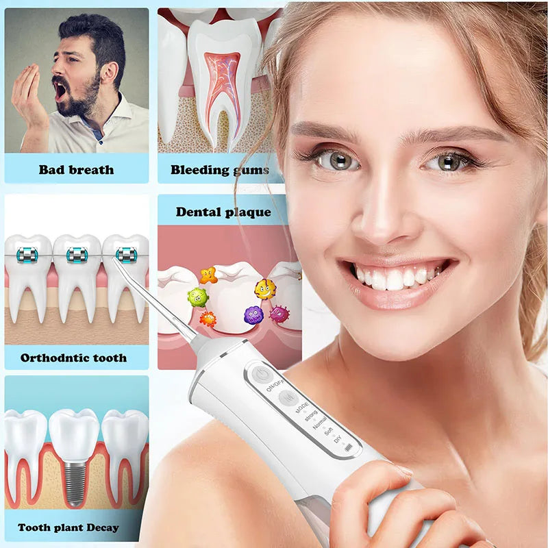 Powerful IPX7 Waterproof Oral Irrigator - Deep Clean &amp; Gum Health