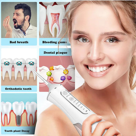 Powerful IPX7 Waterproof Oral Irrigator - Deep Clean &amp; Gum Health