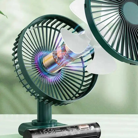 USB Desk Fan With 4 Speeds Quiet Operation 3600mAh Battery