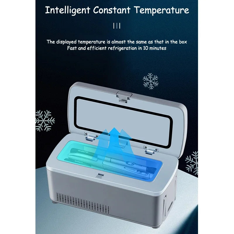 Portable Insulin Refrigeration Box - Rechargeable Alarm