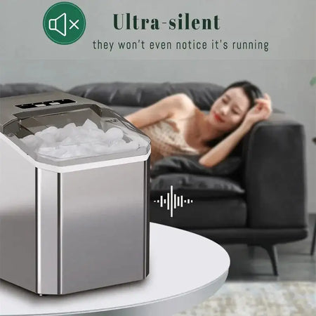 Automatic Mini Ice Cube Maker Portable Bar 6 Min 9 Pcs