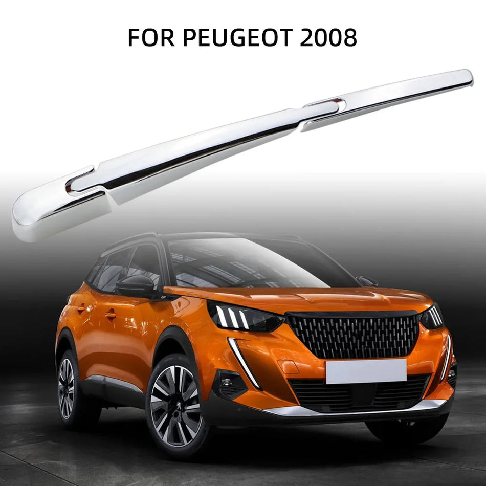 Peugeot 2008 Rear Windshield Wiper Cover ABS Silver, 3 Pieces Set