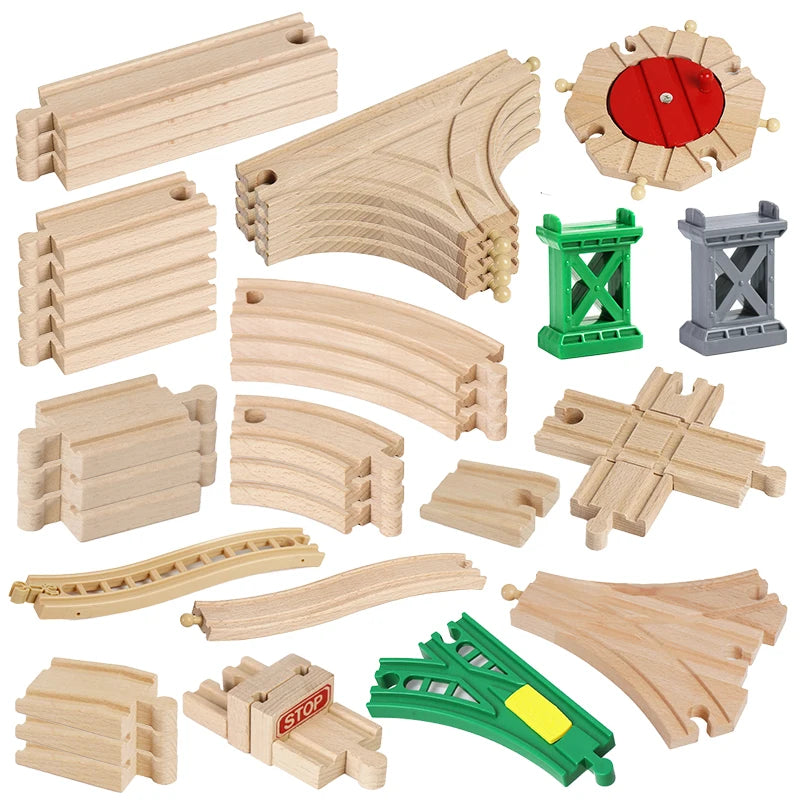 Wooden Train Track Toys &ndash; Perfect Fit for Thomas Train Sets