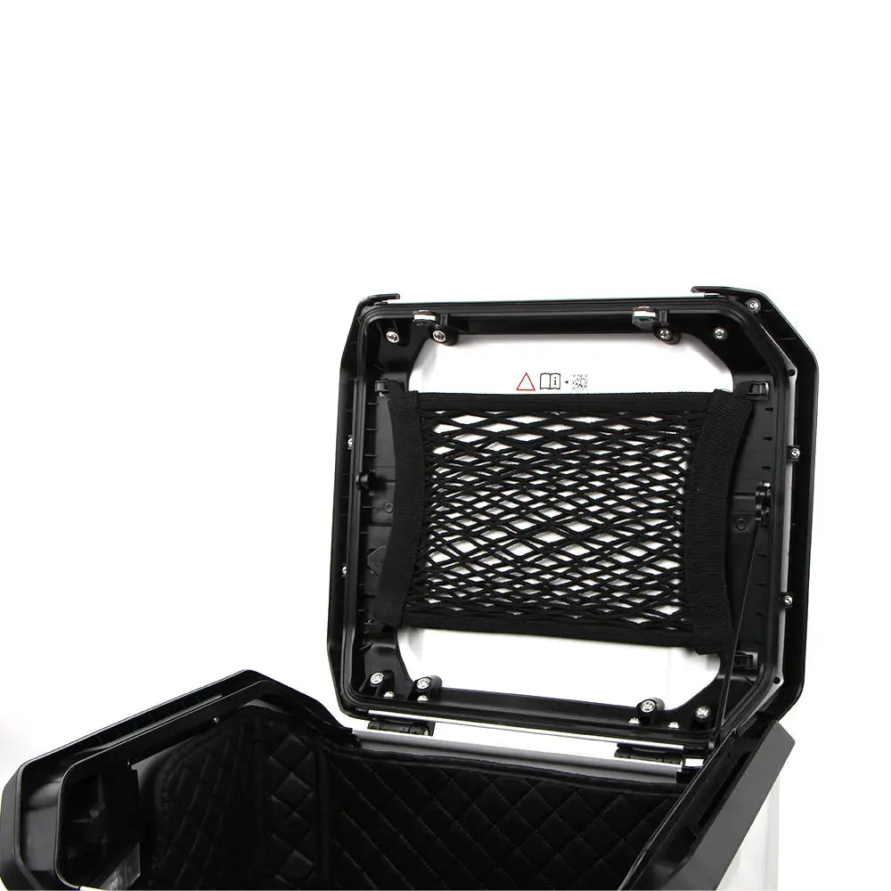 For BMW R1300GS ADV R1300GS Adventure Motorcycle Backrest Soft Rear Top Case/Storage Cargo Mesh Net/Aluminum Handle Rope Pannier by InterCyprus Trading Ltd