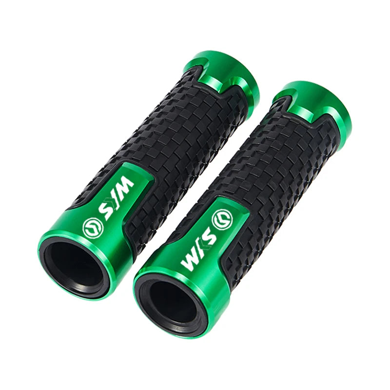 CNC Aluminium Bar End Plugs for 7/8" Motorbike Handlebars Green