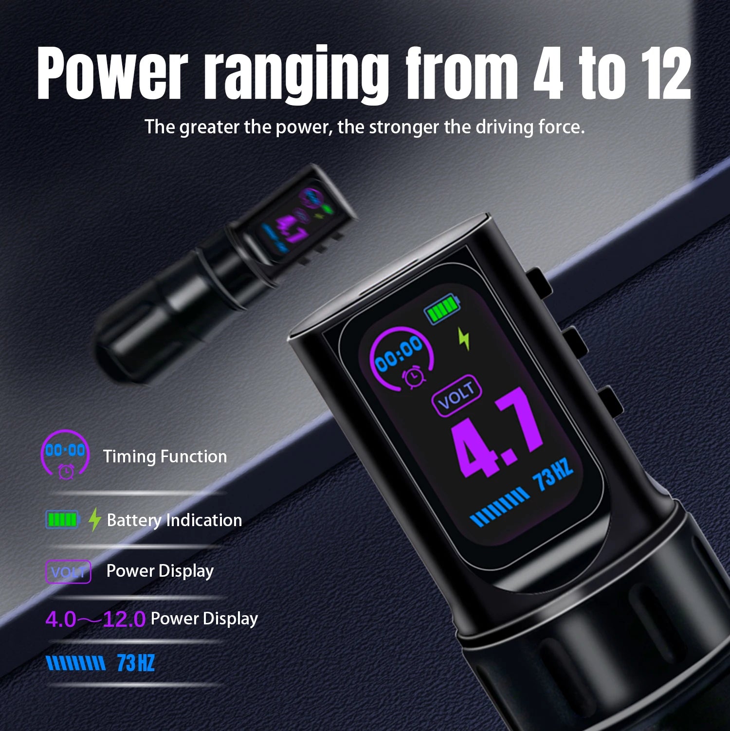 TP082 Wireless Tattoo Pen - Dual Mode Drive IPS Screen