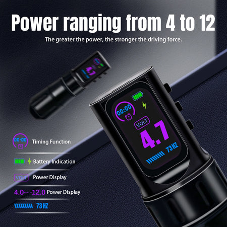 TP082 Wireless Tattoo Pen - Dual Mode Drive IPS Screen