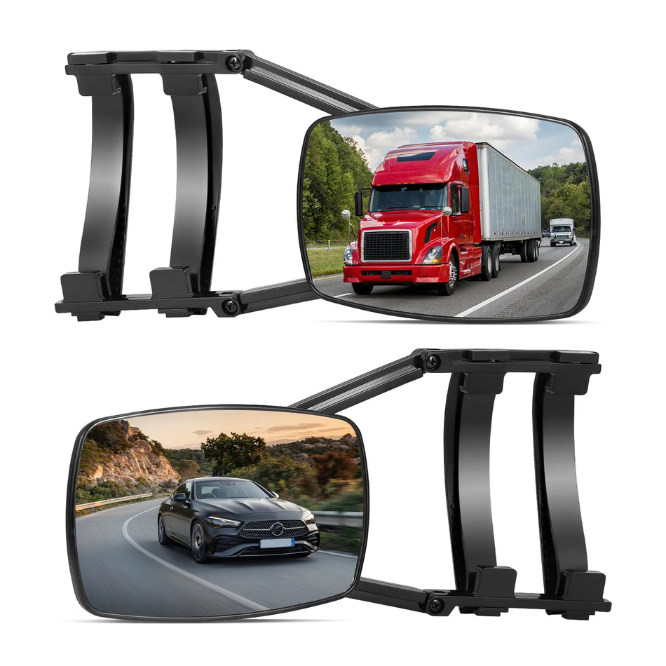 Espelhos de Reboque Universal para Caravana Duplos Ajustáveis de Retrovisor