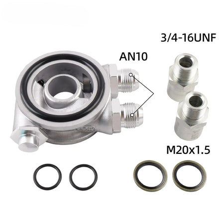 Heavy Duty Aluminum AN8 and AN10 Oil Cooler Sandwich Plate Adapter by InterCyprus Trading Ltd