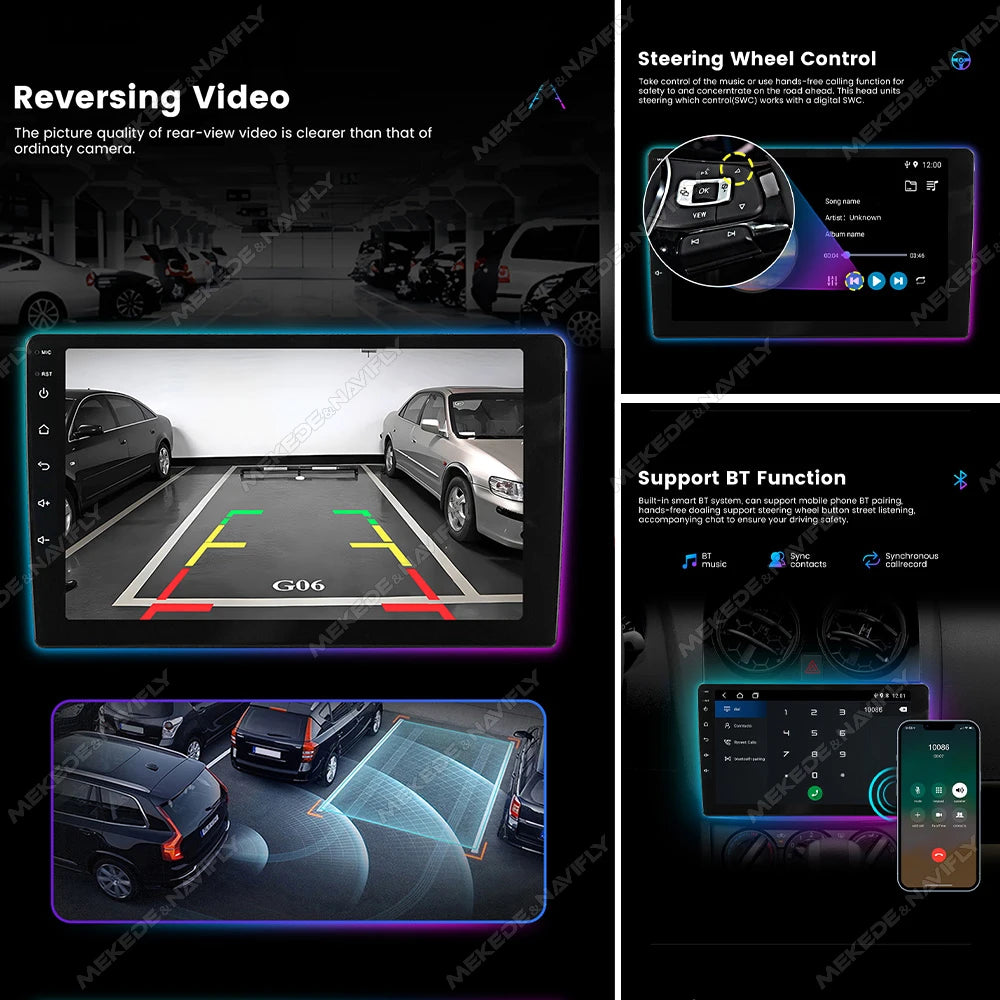 NaviFly MEKEDE Android 14 Wireless Carplay Auto Car Radio Stereo &ndash; Seamless Connectivity for BMW E46 M3 1998-2006