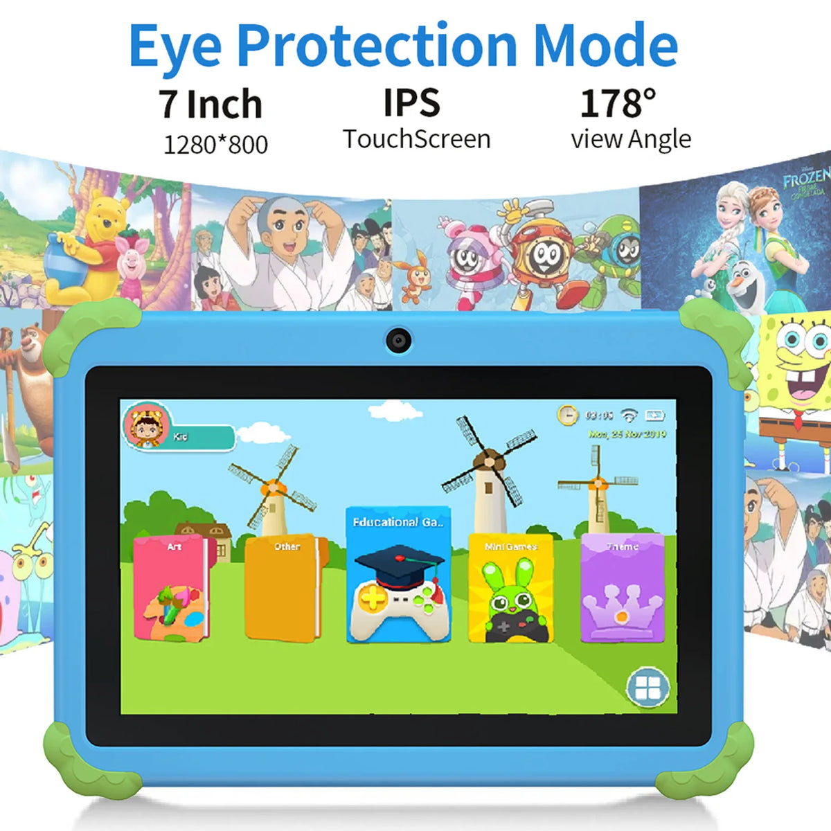 New 7 Inch Cartoon Pattern Kids Tablet &ndash; Ultra Slim