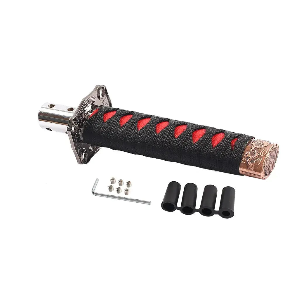 150MM Universal JDM Katana Samurai Sword Shift Knob Shifter With Adapters Gear Shift Knob Transmission Gearstick Car Accessories by InterCyprus Trading Ltd