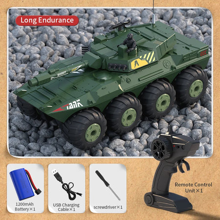 1/32 RC Tank &ndash; 4CH 2.4G Remote Control with 40 Minute Flight Time 1802 Green Upgrade
