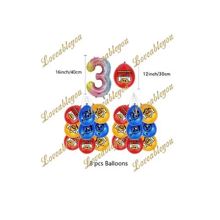 MINISO Shooting Game Birthday Party Decoration Set HY-G-3 / As Pictures