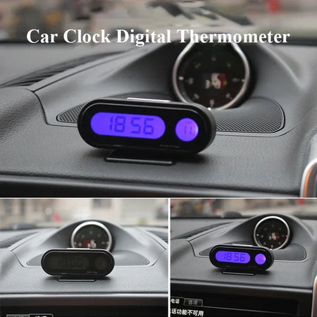 Car Clock Digital Thermometer Watch 2 In 1 &ndash; Luminous LCD