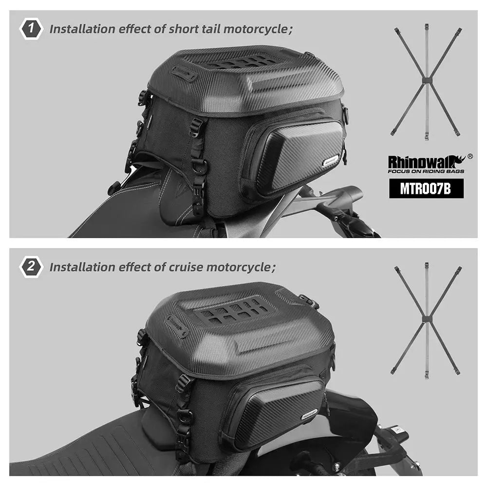 Rhinowalk Motorcycle Tail Bag Mounting Strap Only Fit MT2335 MT21610/20/30 MT2208/15/30 Back Saddle Bag 2.5 CM Straps by InterCyprus Trading Ltd