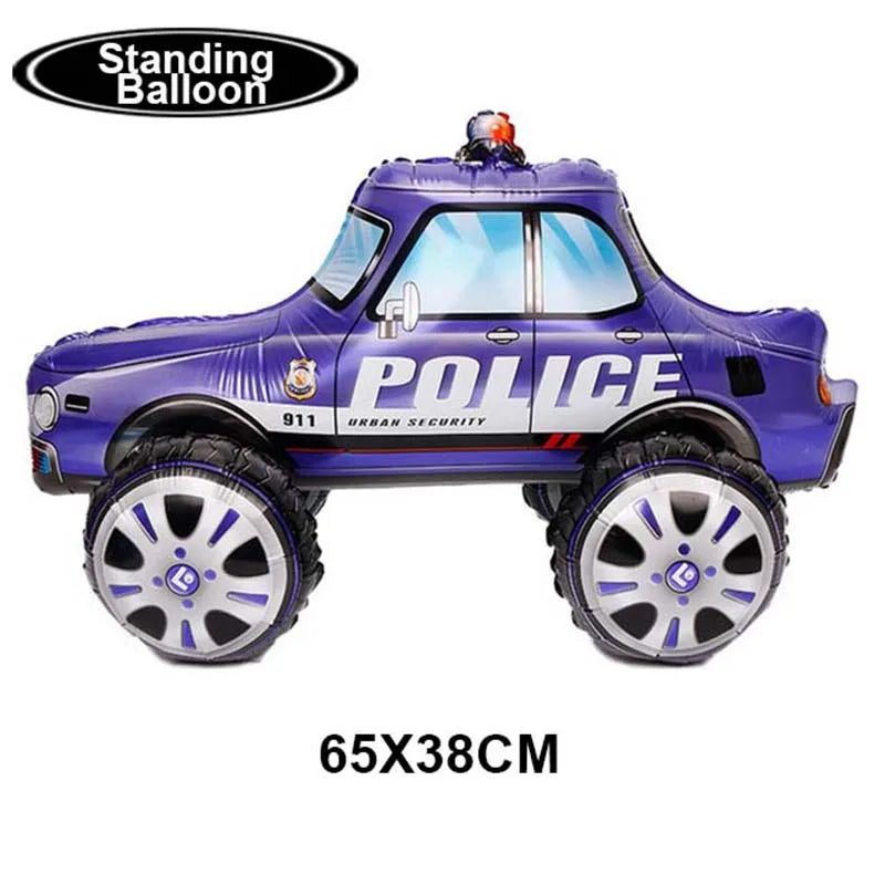 Police-Themed Birthday Party Balloon Supplies for Boys RUBY / As picture show